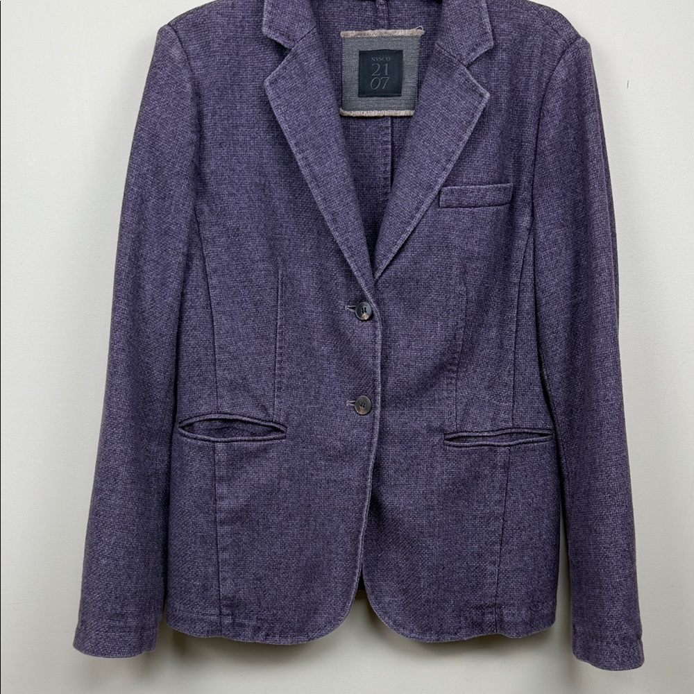 NVSCO 2107 Purple wool blend single breasted Blazer Jacket us 10 - Picture 5 of 11